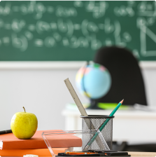 una escuela en un salon de clase